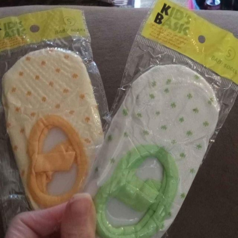 New- KID'S BASIC-S, Anti-Slip Baby Socks, Non Skid Socks, Cute for 8-36 Mos.